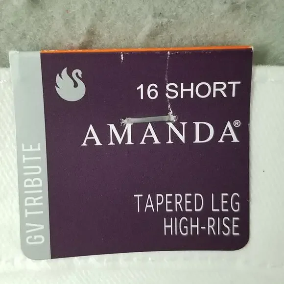 Gloria Vanderbilt Amanda Jeans Womens 16 Short Tapered Leg High Rise Stretch Den - Picture 11 of 16